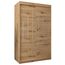 MEBLE KRYSPOL - Kleiderschrank, Schlafzimmerschrank - Schrank Zwei Türen - 4 Fachböden, 2 Stangen, Fachboden - Garderobenschrank York, Körperfarbe Artisan, Frontfarbe Artisan - 120x62x200cm