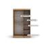 MEBLE KRYSPOL - Kleiderschrank, Schlafzimmerschrank - Schrank Zwei Türen - 4 Fachböden, 2 Stangen, Fachboden - Garderobenschrank York, Körperfarbe Artisan, Frontfarbe Weiß - 120x62x200cm