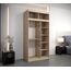 Kryspol Schwebetürenschrank York 120 cm Kleiderschrank mit Kleiderstange und Einlegeboden Schlafzimmer- Wohnzimmerschrank Schiebetüren Modern Design (Sonoma mit Erweiterung)