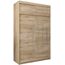 Kryspol Schwebetürenschrank York 150 cm Kleiderschrank mit Kleiderstange und Einlegeboden Schlafzimmer- Wohnzimmerschrank Schiebetüren Modern Design (Sonoma mit Erweiterung)