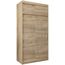 Kryspol Schwebetürenschrank York 120 cm Kleiderschrank mit Kleiderstange und Einlegeboden Schlafzimmer- Wohnzimmerschrank Schiebetüren Modern Design (Sonoma mit Erweiterung)