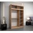 Kryspol Schwebetürenschrank York 150 cm Kleiderschrank mit Kleiderstange und Einlegeboden Schlafzimmer- Wohnzimmerschrank Schiebetüren Modern Design (Artisan Eiche + Weiß mit Erweiterung)