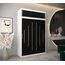 Kryspol Schwebetürenschrank York 150 cm Kleiderschrank mit Kleiderstange und Einlegeboden Schlafzimmer- Wohnzimmerschrank Schiebetüren Modern Design (Weiß + Schwarz mit Erweiterung)