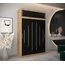 Kryspol Schwebetürenschrank York 150 cm Kleiderschrank mit Kleiderstange und Einlegeboden Schlafzimmer- Wohnzimmerschrank Schiebetüren Modern Design (Artisan Eiche + Schwarz mit Erweiterung)