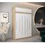 Kryspol Schwebetürenschrank York 150 cm Kleiderschrank mit Kleiderstange und Einlegeboden Schlafzimmer- Wohnzimmerschrank Schiebetüren Modern Design (Sonoma + Weiß mit Erweiterung)