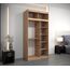 Kryspol Schwebetürenschrank York 120 cm Kleiderschrank mit Kleiderstange und Einlegeboden Schlafzimmer- Wohnzimmerschrank Schiebetüren Modern Design (Artisan Eiche mit Erweiterung)