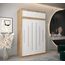 Kryspol Schwebetürenschrank York 150 cm Kleiderschrank mit Kleiderstange und Einlegeboden Schlafzimmer- Wohnzimmerschrank Schiebetüren Modern Design (Artisan Eiche + Weiß mit Erweiterung)