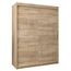 MEBLE KRYSPOL - Kleiderschrank, Schlafzimmerschrank - Schrank Zwei Türen - 4 Fachböden, 2 Stangen, Fachboden - Garderobenschrank York, Körperfarbe Sonoma, Frontfarbe Sonoma - 150x62x200cm