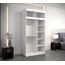 Kryspol Schwebetürenschrank York 120 cm Kleiderschrank mit Kleiderstange und Einlegeboden Schlafzimmer- Wohnzimmerschrank Schiebetüren Modern Design (Weiß + Artisan Eiche mit Erweiterung)
