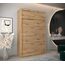 Kryspol Schwebetürenschrank York 150 cm Kleiderschrank mit Kleiderstange und Einlegeboden Schlafzimmer- Wohnzimmerschrank Schiebetüren Modern Design (Artisan Eiche mit Erweiterung)