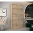 Kryspol Schwebetürenschrank York 120 cm Kleiderschrank mit Kleiderstange und Einlegeboden Schlafzimmer- Wohnzimmerschrank Schiebetüren Modern Design (Sonoma mit Erweiterung)