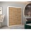 MEBLE KRYSPOL - Kleiderschrank, Schlafzimmerschrank - Schrank Zwei Türen - 4 Fachböden, 2 Stangen, Fachboden - Garderobenschrank York, Körperfarbe Weiß, Frontfarbe Artisan - 150x62x200cm