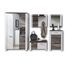 Stella Trading MATEO Garderoben Set in Weiß mit Driftwood Optik - Moderne Flurgarderobe für Ihren Eingangsbereich - 301 x 198 x 39 cm (B/H/T)