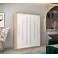 MEBLE KRYSPOL - Kleiderschrank, Schlafzimmerschrank - Schrank Zwei Türen - 4 Fachböden, 2 Stangen, Fachboden - Garderobenschrank York, Körperfarbe Sonoma, Frontfarbe Weiß - 150x62x200cm