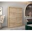 MEBLE KRYSPOL - Kleiderschrank, Schlafzimmerschrank - Schrank Zwei Türen - 4 Fachböden, 2 Stangen, Fachboden - Garderobenschrank York, Körperfarbe Sonoma, Frontfarbe Sonoma - 150x62x200cm