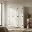 Hacienda-Look – 3trg massiv Kiefer Mexico Kleiderschrank "New Mexiko" Schlafzimmer-Schrank weiß – H193xB 152xT 54,5 cm – massive Kiefer – Farbe Weiß – Hacienda-Stil – wärmender Massivholz-Look fürs