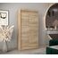MEBLE KRYSPOL - Kleiderschrank, Schlafzimmerschrank - Schrank Zwei Türen - 4 Fachböden, 2 Stangen, Fachboden - Garderobenschrank York, Körperfarbe Sonoma, Frontfarbe Sonoma - 100x62x200cm