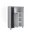 Vicco Kleiderschrank Doros, Weiß, 100 x 146.6 cm mit Rollen, mit Rollen zur flexiblen Platzierung im Raum