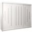 MEBLE KRYSPOL - Kleiderschrank, Schlafzimmerschrank - Schrank DREI Türen - 4 Fächer rechts, Links, 2 Stangen, Fach - Garderobenschrank York, Körperfarbe Weiß, Frontfarbe Weiß - 250x62x200cm