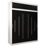 Kryspol Schwebetürenschrank York 180 cm Kleiderschrank mit Kleiderstange und Einlegeboden Schlafzimmer- Wohnzimmerschrank Schiebetüren Modern Design (Weiß + Schwarz mit Erweiterung)