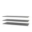 FORTE 3-er Set Einlegeböden breit, Holwerkstoff, Grau, 107,8 x 42 x 2,2 cm