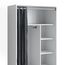Vicco Kleiderschrank Doros, Weiß, 100 x 146.6 cm mit Rollen, mit Rollen zur flexiblen Platzierung im Raum