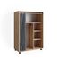 Vicco Kleiderschrank Doros, Sonoma, 100 x 146.6 cm mit Rollen, mit Rollen zur flexiblen Platzierung im Raum