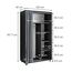 Vicco Kleiderschrank Doros, Grau, 100 x 168 cm mit Rollen, mit Rollen zur flexiblen Platzierung im Raum