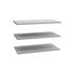 FORTE 3-er Set Einlegeböden, Holzwerkstoff, grau, 82,9 x 42 x 2,2