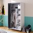 Vicco Kleiderschrank Doros, Weiß, 100 x 168 cm, mit Rollen zur flexiblen Platzierung im Raum