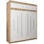 Kryspol Schwebetürenschrank York 200 cm Kleiderschrank mit Kleiderstange und Einlegeboden Schlafzimmer- Wohnzimmerschrank Schiebetüren Modern Design (Artisan Eiche + Weiß mit Erweiterung)