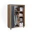 Vicco Kleiderschrank Doros, Sonoma, 100 x 146.6 cm mit Rollen, mit Rollen zur flexiblen Platzierung im Raum