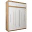 Kryspol Schwebetürenschrank York 180 cm Kleiderschrank mit Kleiderstange und Einlegeboden Schlafzimmer- Wohnzimmerschrank Schiebetüren Modern Design (Artisan Eiche + Weiß mit Erweiterung)