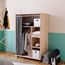 Vicco Kleiderschrank Doros, Sonoma, 100 x 146.6 cm mit Rollen, mit Rollen zur flexiblen Platzierung im Raum