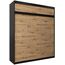 Kryspol Schwebetürenschrank York 200 cm Kleiderschrank mit Kleiderstange und Einlegeboden Schlafzimmer- Wohnzimmerschrank Schiebetüren Modern Design (Schwarz + Artisan Eiche mit Erweiterung)