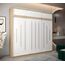 Kryspol Schwebetürenschrank York 250 cm Kleiderschrank mit Kleiderstange und Einlegeboden Schlafzimmer- Wohnzimmerschrank Schiebetüren Modern Design (Sonoma + Weiß mit Erweiterung)