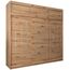 Kryspol Schwebetürenschrank York 250 cm Kleiderschrank mit Kleiderstange und Einlegeboden Schlafzimmer- Wohnzimmerschrank Schiebetüren Modern Design (Artisan Eiche mit Erweiterung)