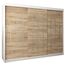 MEBLE KRYSPOL - Kleiderschrank, Schlafzimmerschrank - Schrank DREI Türen - 4 Fächer rechts, Links, 2 Stangen, Fach - Garderobenschrank York, Körperfarbe Weiß, Frontfarbe Sonoma - 250x62x200cm