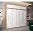 Kryspol Schwebetürenschrank York 250 cm Kleiderschrank mit Kleiderstange und Einlegeboden Schlafzimmer- Wohnzimmerschrank Schiebetüren Modern Design (Artisan Eiche + Weiß mit Erweiterung)