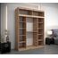 Kryspol Schwebetürenschrank York 180 cm Kleiderschrank mit Kleiderstange und Einlegeboden Schlafzimmer- Wohnzimmerschrank Schiebetüren Modern Design (Artisan Eiche + Weiß mit Erweiterung)