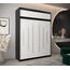 Kryspol Schwebetürenschrank York 180 cm Kleiderschrank mit Kleiderstange und Einlegeboden Schlafzimmer- Wohnzimmerschrank Schiebetüren Modern Design (Schwarz + Weiß mit Erweiterung)