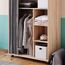 Vicco Kleiderschrank Doros, Sonoma, 100 x 146.6 cm mit Rollen, mit Rollen zur flexiblen Platzierung im Raum