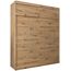 Kryspol Schwebetürenschrank York 200 cm Kleiderschrank mit Kleiderstange und Einlegeboden Schlafzimmer- Wohnzimmerschrank Schiebetüren Modern Design (Artisan Eiche mit Erweiterung)