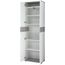 Germania 3774-531 Garderobenschrank GW-Topix in Weiß/Beton-Optik, 59 x 199 x 40 cm (BxHxT), 40.00 x 59.00 x 199.00 cm