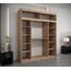 Kryspol Schwebetürenschrank York 200 cm Kleiderschrank mit Kleiderstange und Einlegeboden Schlafzimmer- Wohnzimmerschrank Schiebetüren Modern Design (Artisan Eiche mit Erweiterung)