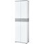 Germania 3774-531 Garderobenschrank GW-Topix in Weiß/Beton-Optik, 59 x 199 x 40 cm (BxHxT), 40.00 x 59.00 x 199.00 cm