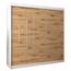 MEBLE KRYSPOL - Kleiderschrank, Schlafzimmerschrank - Schrank Zwei Türen - 4 Fächer rechts, Links, 2 Stangen, Fach - Garderobenschrank York, Körperfarbe Weiß, Frontfarbe Artisan - 200x62x200cm