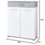 Germania 3770-531 Schuhschrank GW-Topix in Weiß/Beton-Optik, 89 x 118 x 37 cm (BxHxT)