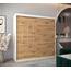 MEBLE KRYSPOL - Kleiderschrank, Schlafzimmerschrank - Schrank Zwei Türen - 4 Fächer rechts, Links, 2 Stangen, Fach - Garderobenschrank York, Körperfarbe Weiß, Frontfarbe Artisan - 200x62x200cm