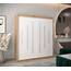 MEBLE KRYSPOL - Kleiderschrank, Schlafzimmerschrank - Schrank Zwei Türen - 4 Fächer rechts, Links, 2 Stangen, Fach - Garderobenschrank York, Körperfarbe Artisan, Frontfarbe Weiß - 180x62x200cm